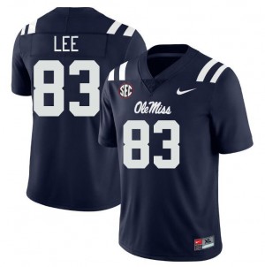 Mens Cayden Lee Navy Ole Miss Rebels #83 College Football 2025 Jerseys 170001-598