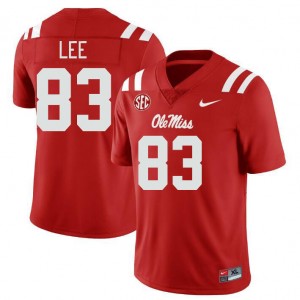 Men's Cayden Lee Red Ole Miss Rebels #83 College Football Alumni Jersey 484352-142