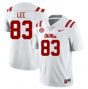 Men's Cayden Lee White Ole Miss Rebels #83 College Football 2025-26 Jerseys 187941-219