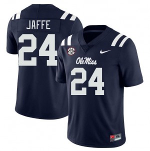 Men Andy Jaffe Navy Ole Miss Rebels #24 College Football Stitched Jerseys 876866-526