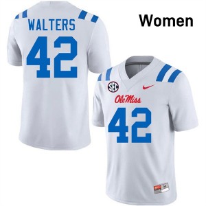 Women's Bryson Walters White Ole Miss Rebels #42 College Football Limited Jersey 734106-947
