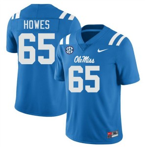 Men Connor Howes Powder Blue Ole Miss Rebels #65 College Football 2025-26 Jerseys 814041-511