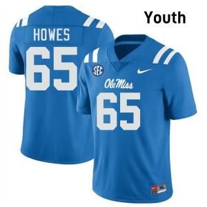 Youth Connor Howes Powder Blue Ole Miss Rebels #65 College Football 2025 Jerseys 432954-742