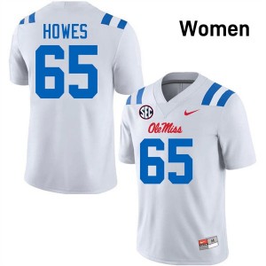 Women Connor Howes White Ole Miss Rebels #65 College Football 2025 Jersey 676205-607