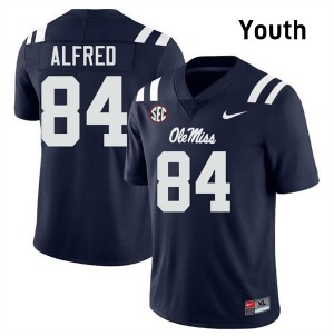Youth Dillon Alfred Navy Ole Miss Rebels #84 College Football Official Jerseys 238154-471