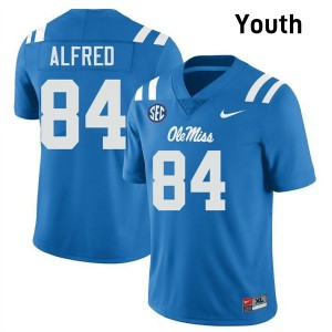 Youth Dillon Alfred Powder Blue Ole Miss Rebels #84 College Football 2025 Jersey 696957-558