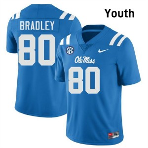 Youth Hayden Bradley Powder Blue Ole Miss Rebels #80 College Football Alumni Jersey 890508-891