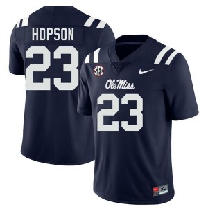 Men's Jarcoby Hopson Navy Ole Miss Rebels #23 College Football High School Jersey 111613-268