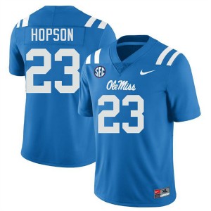 Mens Jarcoby Hopson Powder Blue Ole Miss Rebels #23 College Football 2025-26 Jersey 854087-154