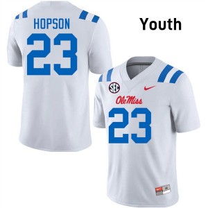 Youth Jarcoby Hopson White Ole Miss Rebels #23 College Football 2025-26 Jerseys 646942-463