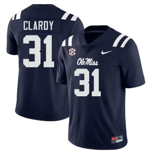 Mens Ladarian Clardy Navy Ole Miss Rebels #31 College Football Replica Jerseys 677514-197