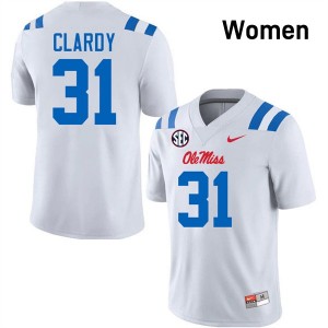 Women's Ladarian Clardy White Ole Miss Rebels #31 College Football Game Jerseys 763210-359