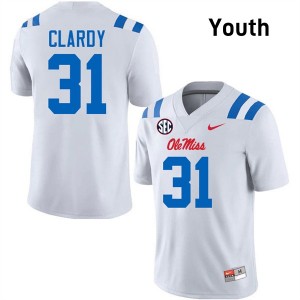 Youth Ladarian Clardy White Ole Miss Rebels #31 College Football Alumni Jersey 565208-929