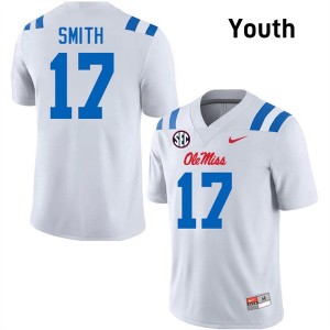 Youth Maealiuaki Smith White Ole Miss Rebels #17 College Football Official Jerseys 307786-503