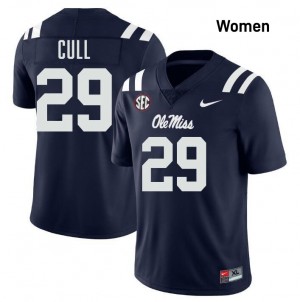 Women Nick Cull Navy Ole Miss Rebels #29 College Football NCAA Jerseys 999371-942