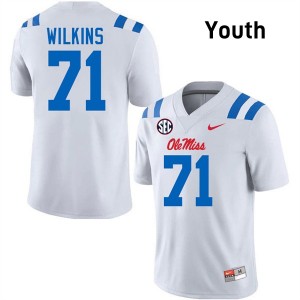 Youth PJ Wilkins White Ole Miss Rebels #71 College Football Alumni Jersey 148516-341