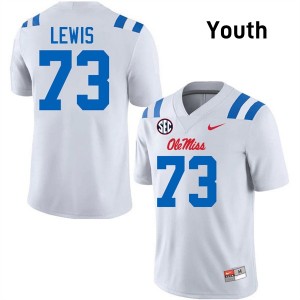 Youth Percy Lewis White Ole Miss Rebels #73 College Football 2025-26 Jersey 580608-526