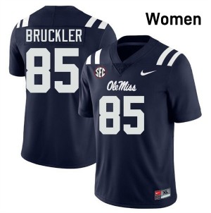 Women Trace Bruckler Navy Ole Miss Rebels #85 College Football High School Jerseys 995544-611