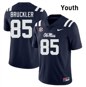 Youth Trace Bruckler Navy Ole Miss Rebels #85 College Football Limited Jerseys 322504-493
