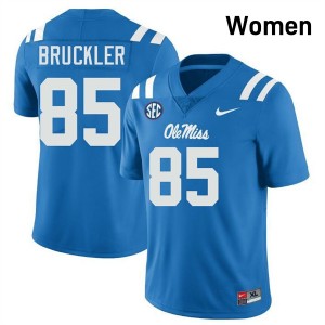 Womens Trace Bruckler Powder Blue Ole Miss Rebels #85 College Football Game Jerseys 368935-395