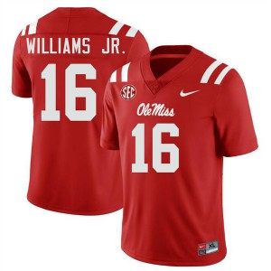 Men's Wydett Williams Jr. Red Ole Miss Rebels #16 College Football Limited Jerseys 912729-431