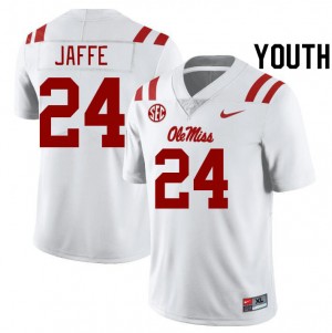 Youth Andy Jaffe White Ole Miss Rebels #24 College Football Limited Jerseys 494550-594