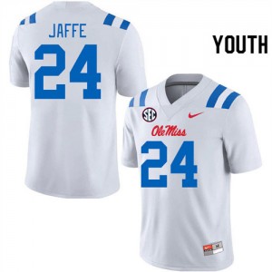 Youth Andy Jaffe White Ole Miss Rebels #24 College Football Game Jerseys 984161-977