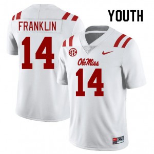 Youth Kam Franklin White Ole Miss Rebels #14 College Football Limited Jersey 841316-446